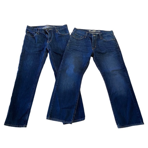 Old Navy Dark Denim Jeans Mens Sz 33x30 Straight Slim Bundle 100% Cotton - Picture 6 of 12